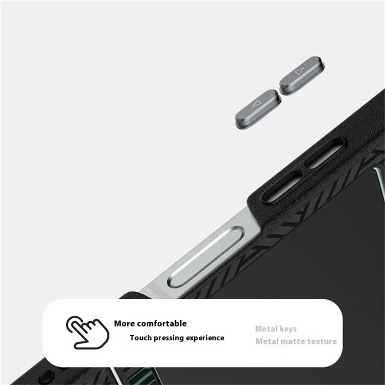 ABEEL Custodia per Samsung Galaxy Z Flip6 5G in PC + lega di alluminio + pelle PU compatibile con MagSafe - Texture 2