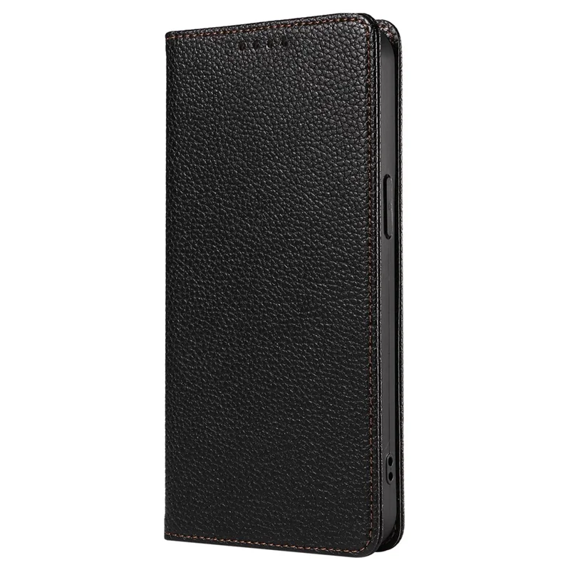 For iPhone 14 Pro Max Case RFID Blocking Strong Magnetic Leather Wallet Phone Cover - Black