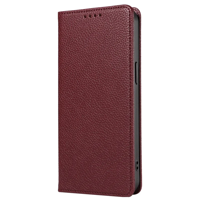 For iPhone 14 Pro Case RFID Blocking Strong Magnetic Leather Wallet Phone Cover - Wine Red