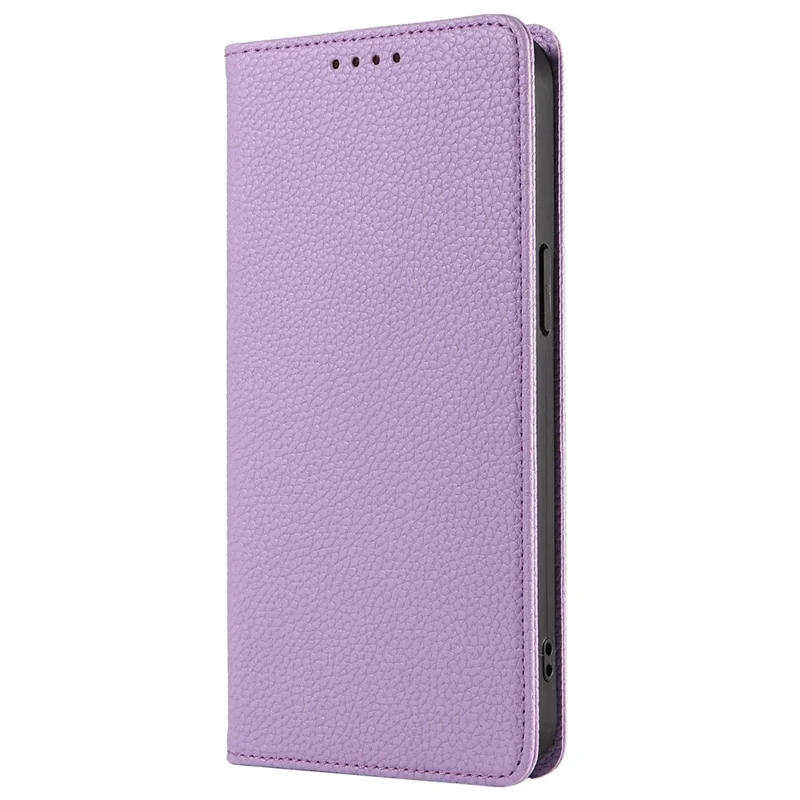 For iPhone 15 Pro Max Case RFID Blocking Strong Magnetic Leather Wallet Phone Cover - Purple
