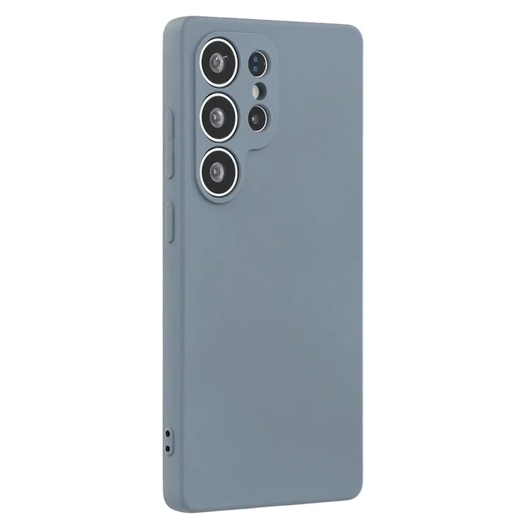 Pour Samsung Galaxy S25 Ultra Case TPU Back Soft Anti-Scratch Fiber Lining Phone Cover - Lavender Grey
