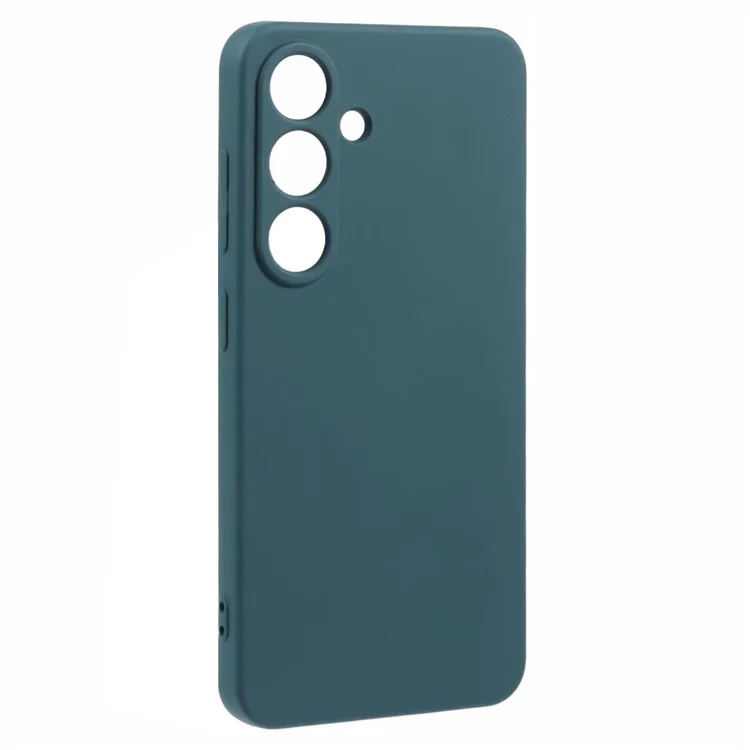 Для чехла Samsung Galaxy S25 TPU Мягкая противоскользящая подкладка из волокна - Армейский зеленый