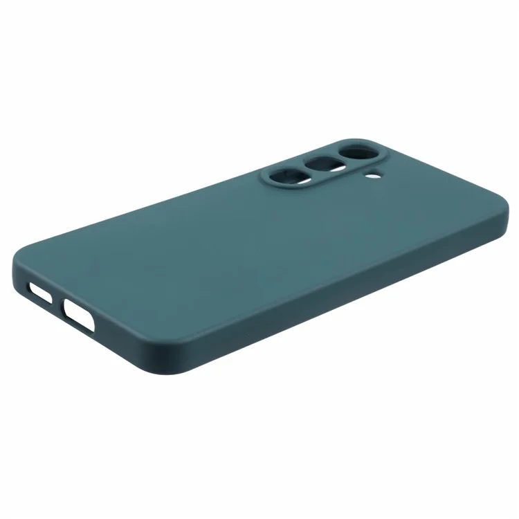 Для чехла Samsung Galaxy S25 TPU Мягкая противоскользящая подкладка из волокна - Армейский зеленый