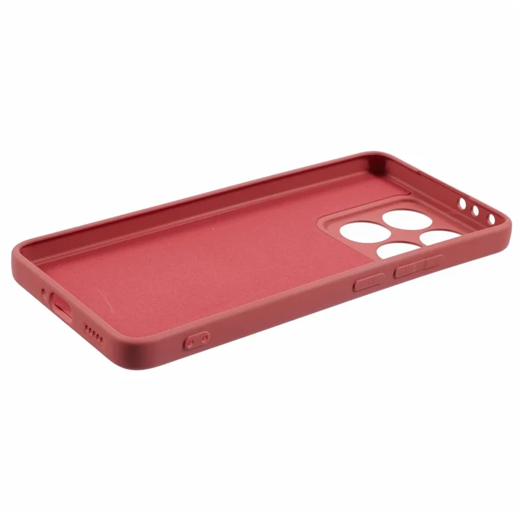 Per Xiaomi 14T Case TPU Back Soft Anti-Scratch Fiber Lining Phone Cover - Hawthorn Red