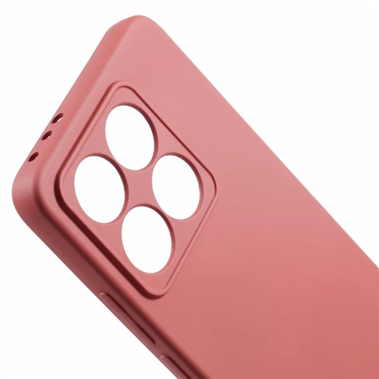 Per Xiaomi 14T Case TPU Back Soft Anti-Scratch Fiber Lining Phone Cover - Hawthorn Red