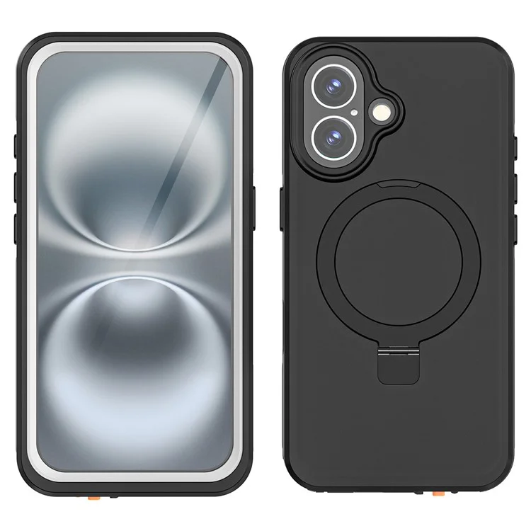 REDPEPPER IP68 Waterproof Case For iPhone 16 Phone Back Cover Kickstand Compatible with MagSafe