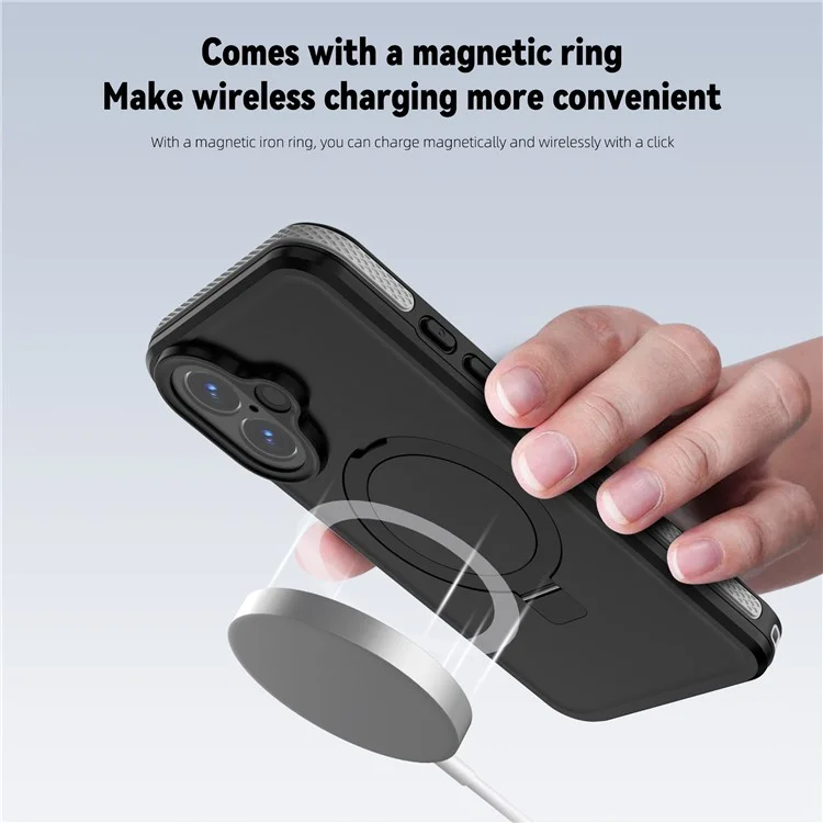 REDPEPPER IP68 Waterproof Case For iPhone 16 Phone Back Cover Kickstand Compatible with MagSafe