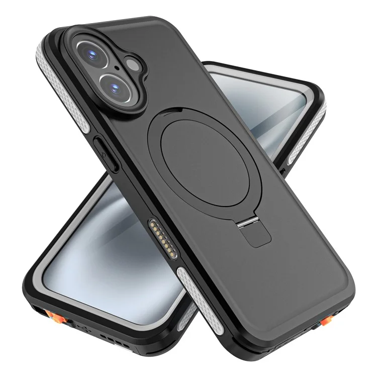 REDPEPPER IP68 Waterproof Case For iPhone 16 Phone Back Cover Kickstand Compatible with MagSafe