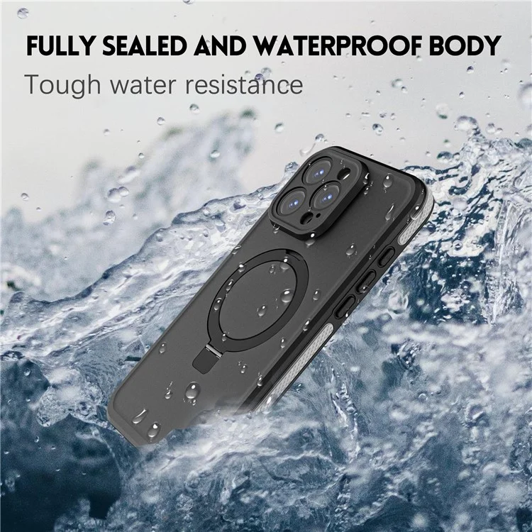 REDPEPPER IP68 Waterproof Case For iPhone 16 Pro Phone Back Cover Kickstand Compatible with MagSafe