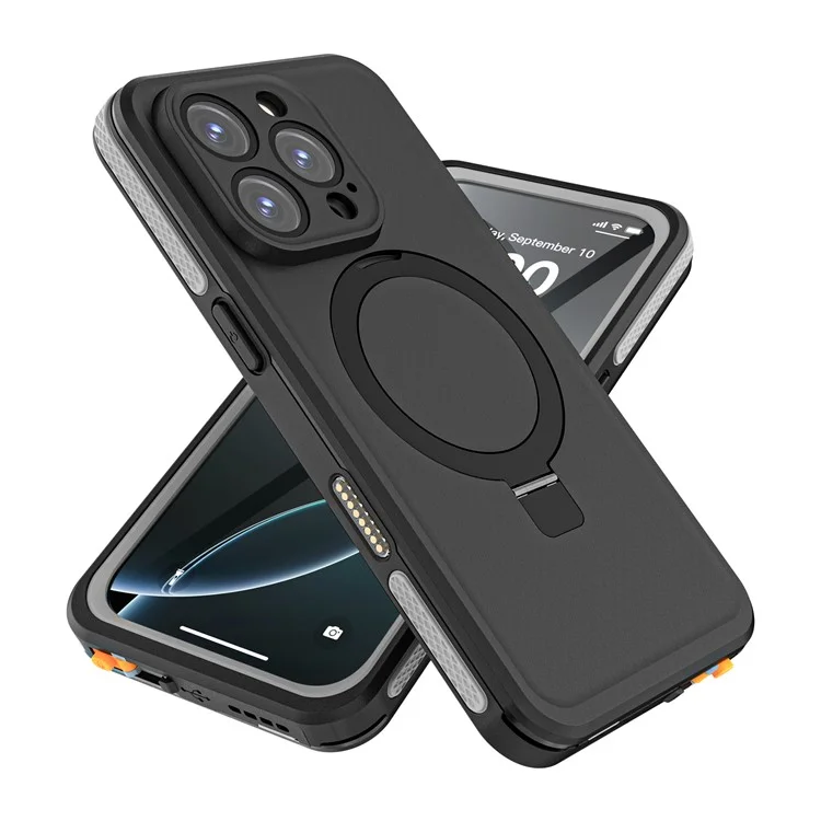 REDPEPPER IP68 Waterproof Case For iPhone 16 Pro Phone Back Cover Kickstand Compatible with MagSafe