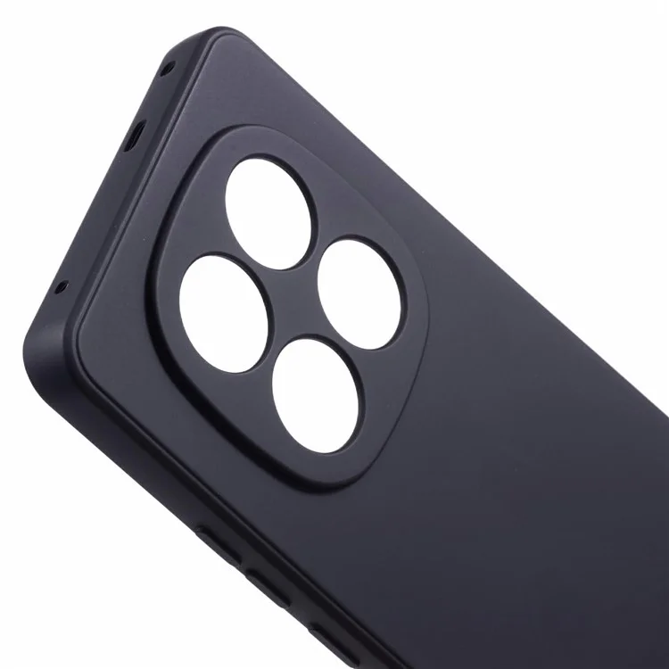 Funda para Xiaomi Redmi Note 14 Pro+ 5G, carcasa trasera de TPU suave con revestimiento de fibra anti-arañazos - Negro