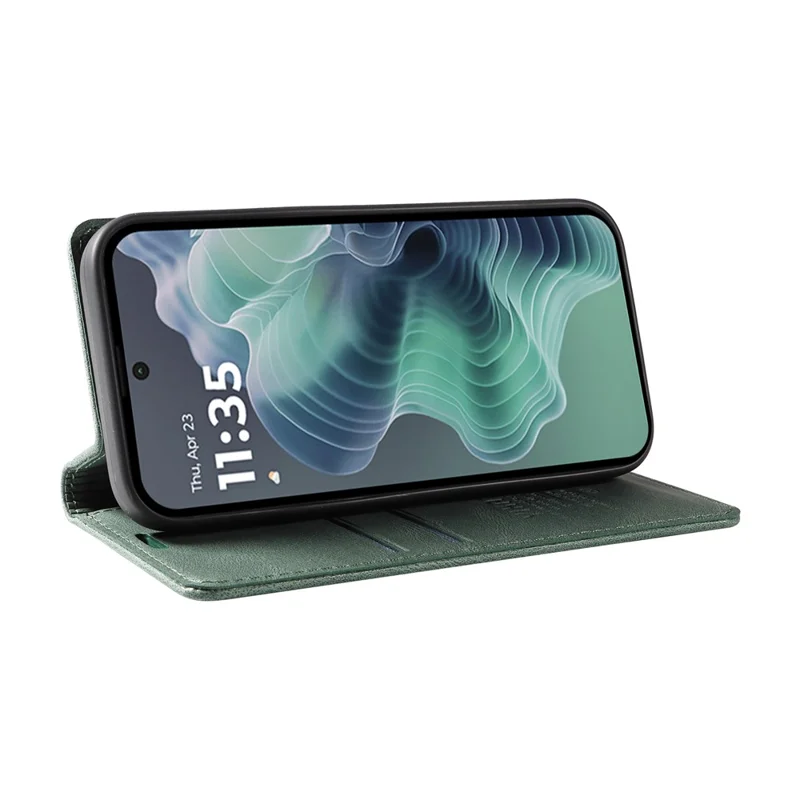 Funda para Motorola Moto G35 5G YIKATU YK-004, de piel, con cubierta magnética de absorción automática - Verde