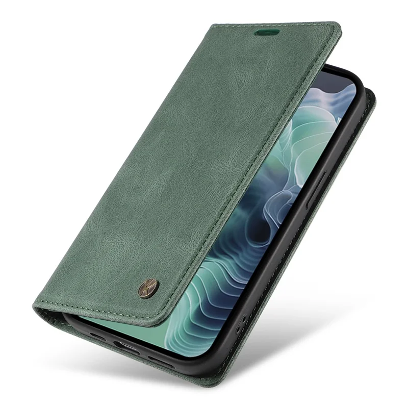 Funda para Motorola Moto G35 5G YIKATU YK-004, de piel, con cubierta magnética de absorción automática - Verde