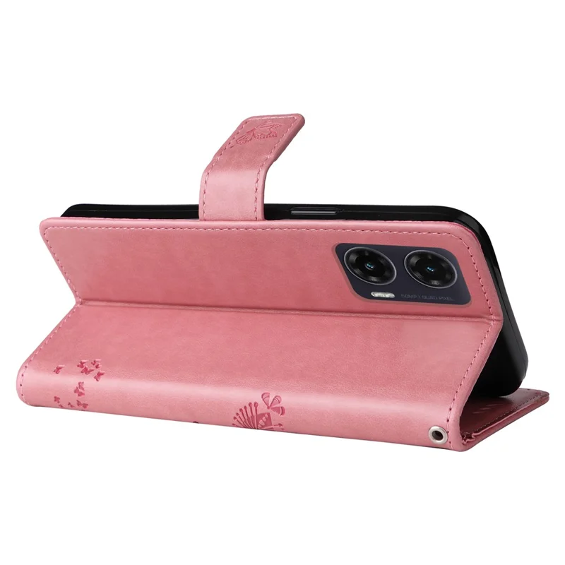 Funda para Motorola Moto G35 5G Modelo Árbol de Gato Tapa de Cuero para Teléfono - Rosa