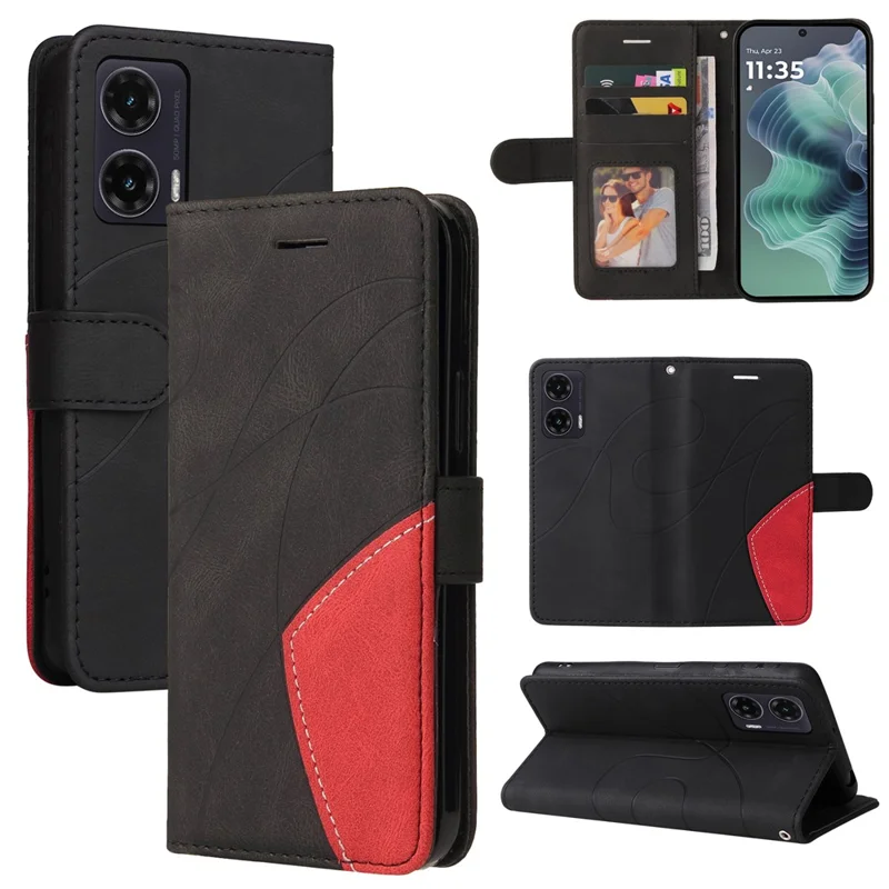 Serie KT Leather-1 per custodia Samsung Galaxy S25 Ultra, copertura per telefono con portafoglio e supporto, colore: nero.