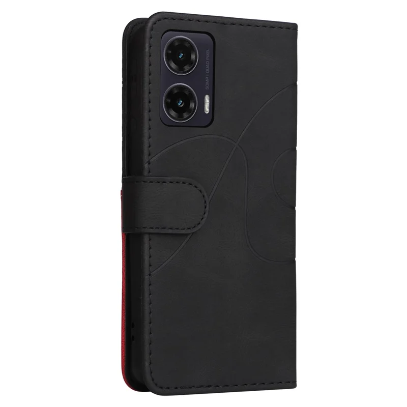 Serie KT Leather-1 per custodia Samsung Galaxy S25 Ultra, copertura per telefono con portafoglio e supporto, colore: nero.