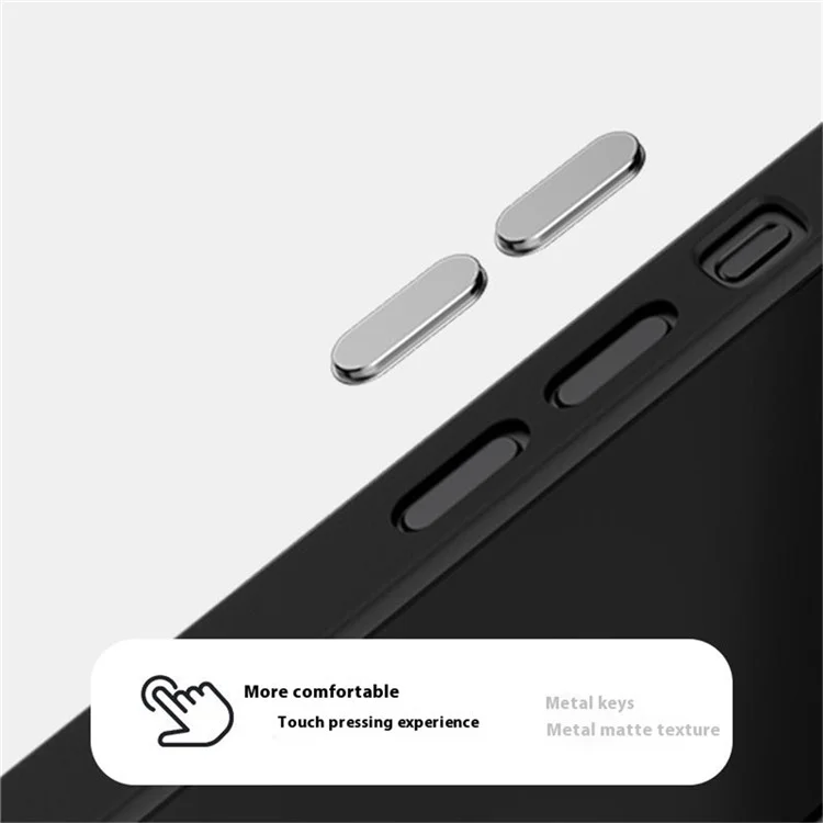 ABEEL For iPhone 13 Case PC + TPU + Aluminum Alloy + PU Leather Phone Cover Compatible with MagSafe - Texture 2