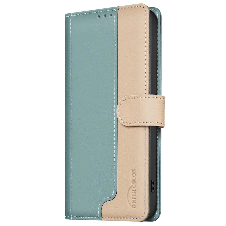 BINFEN COLOR BF33 Hülle für Samsung Galaxy A36 5G Ledercase Farbsplitting RFID-Blockierung - Grün