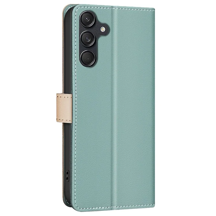 BINFEN COLOR BF33 Hülle für Samsung Galaxy A36 5G Ledercase Farbsplitting RFID-Blockierung - Grün