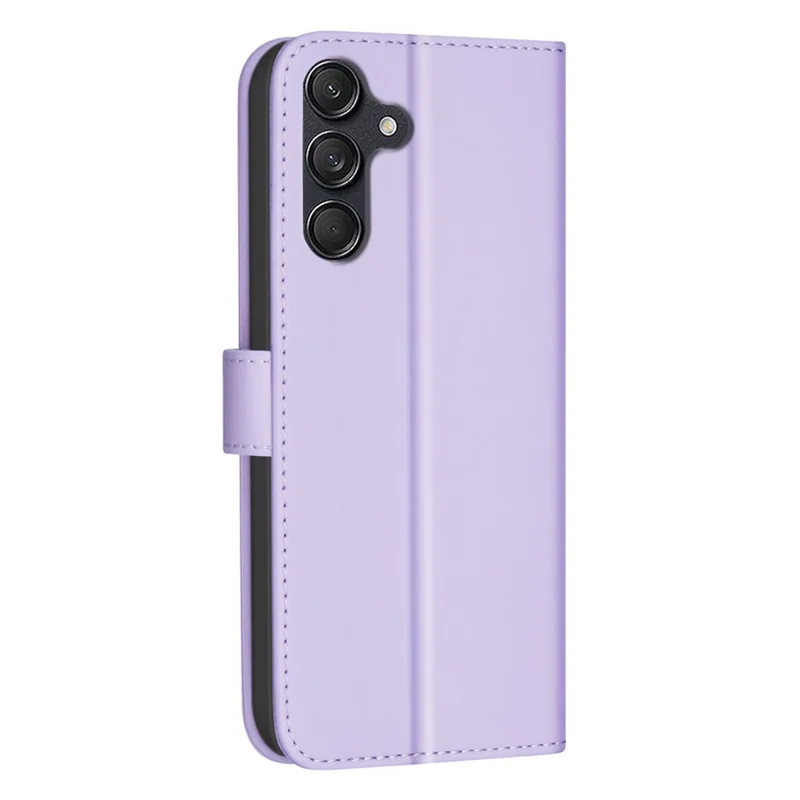 BINFEN COLOR for Samsung Galaxy A36 5G Leather Case Wallet Square Grid Phone Cover - Light Purple