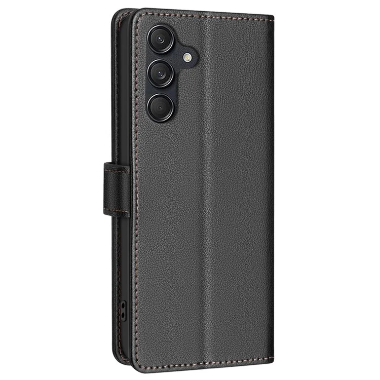 BINFEN COLOR BF32 для Samsung Galaxy A36 5G Кожаный чехол-бумажник с блокировкой RFID Чехол для телефона - Черный