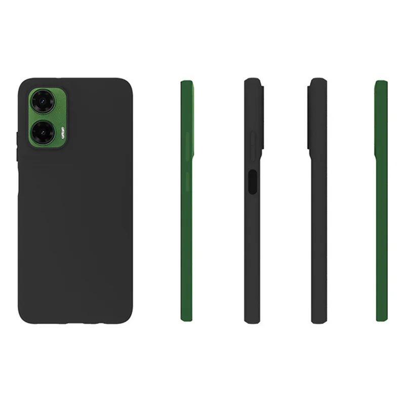WANLONFENG MS Series for Motorola Moto G35 5G TPU Case Matte Cover with Screen Film (Big Lens Hole)