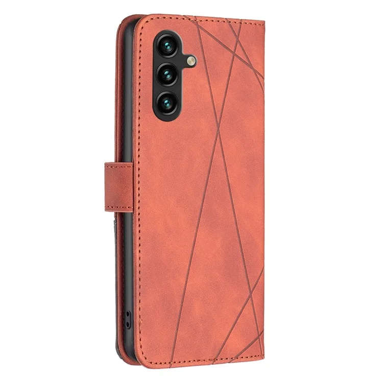 ЧЕХОЛ ИЗ ИСКУССТВЕННОЙ КОЖИ С ПОДСТАВКОЙ ДЛЯ ТЕЛЕФОНА BINFEN COLOR BF05 ДЛЯ SAMSUNG GALAXY A36 5G - КОРИЧНЕВЫЙ