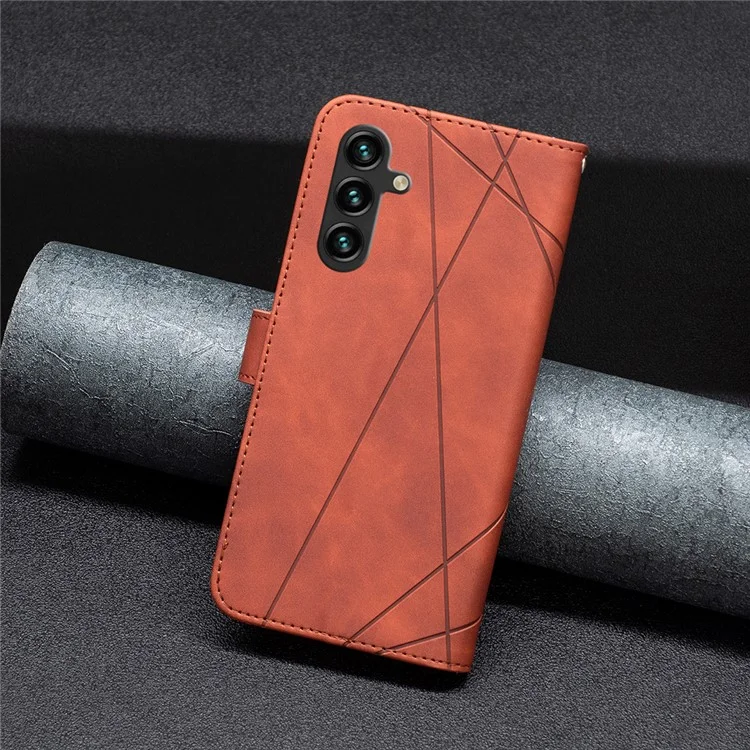 ЧЕХОЛ ИЗ ИСКУССТВЕННОЙ КОЖИ С ПОДСТАВКОЙ ДЛЯ ТЕЛЕФОНА BINFEN COLOR BF05 ДЛЯ SAMSUNG GALAXY A36 5G - КОРИЧНЕВЫЙ
