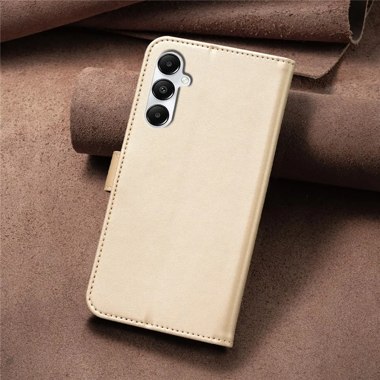 For Samsung Galaxy A36 5G Case Clover Pattern Wallet Stand View Leather Phone Cover - Gold