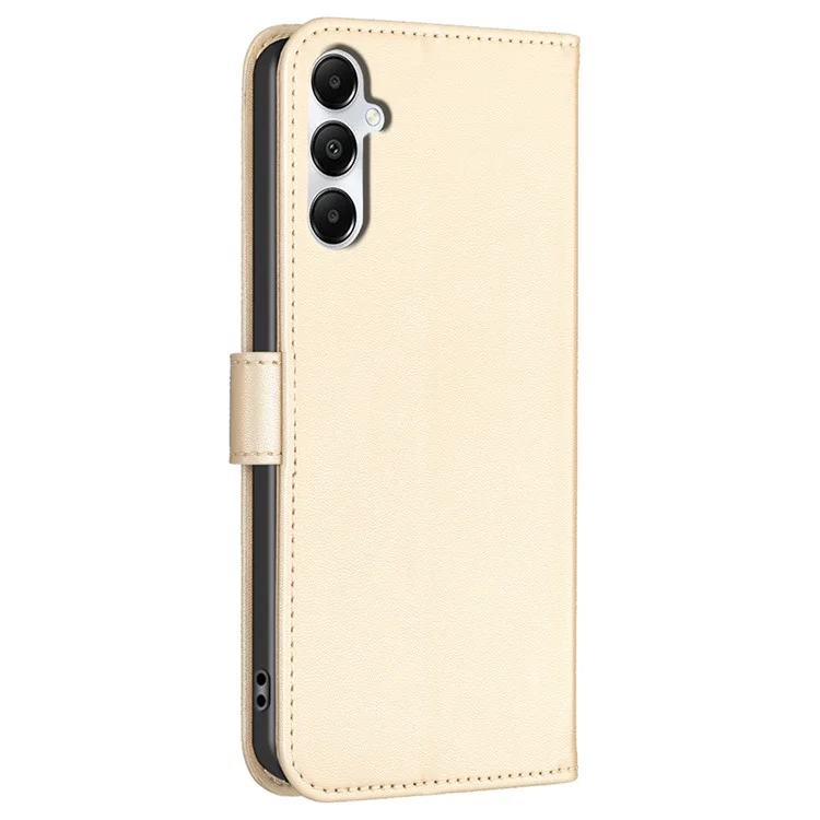 For Samsung Galaxy A36 5G Case Clover Pattern Wallet Stand View Leather Phone Cover - Gold