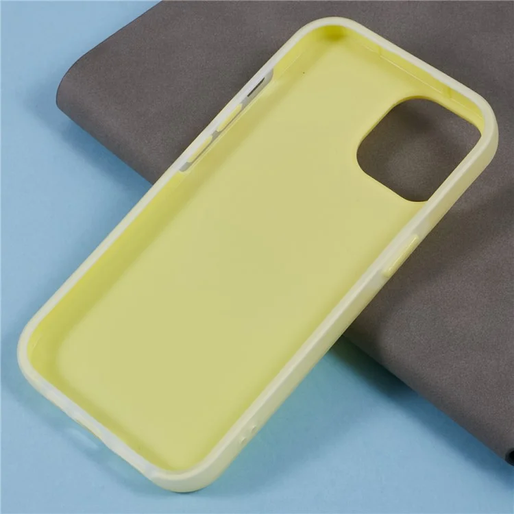 Funda para iPhone 15 Cubierta de teléfono desmontable a prueba de golpes de TPU - Amarillo