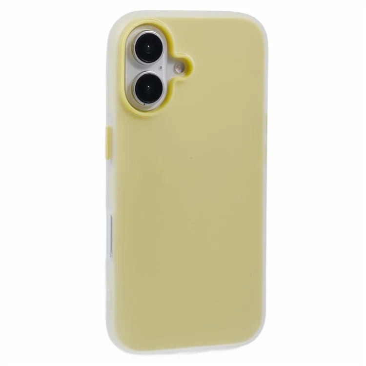 For iPhone 16 Plus Case Detachable TPU Shockproof Phone Cover - Yellow