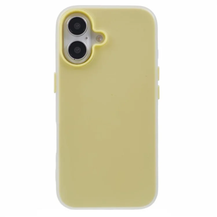 For iPhone 16 Plus Case Detachable TPU Shockproof Phone Cover - Yellow
