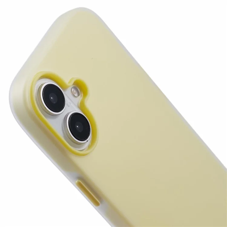 For iPhone 16 Plus Case Detachable TPU Shockproof Phone Cover - Yellow