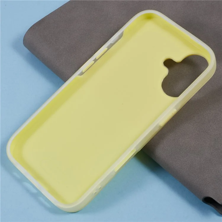 For iPhone 16 Plus Case Detachable TPU Shockproof Phone Cover - Yellow