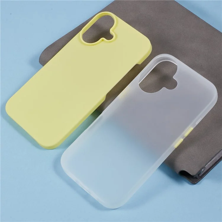 For iPhone 16 Plus Case Detachable TPU Shockproof Phone Cover - Yellow
