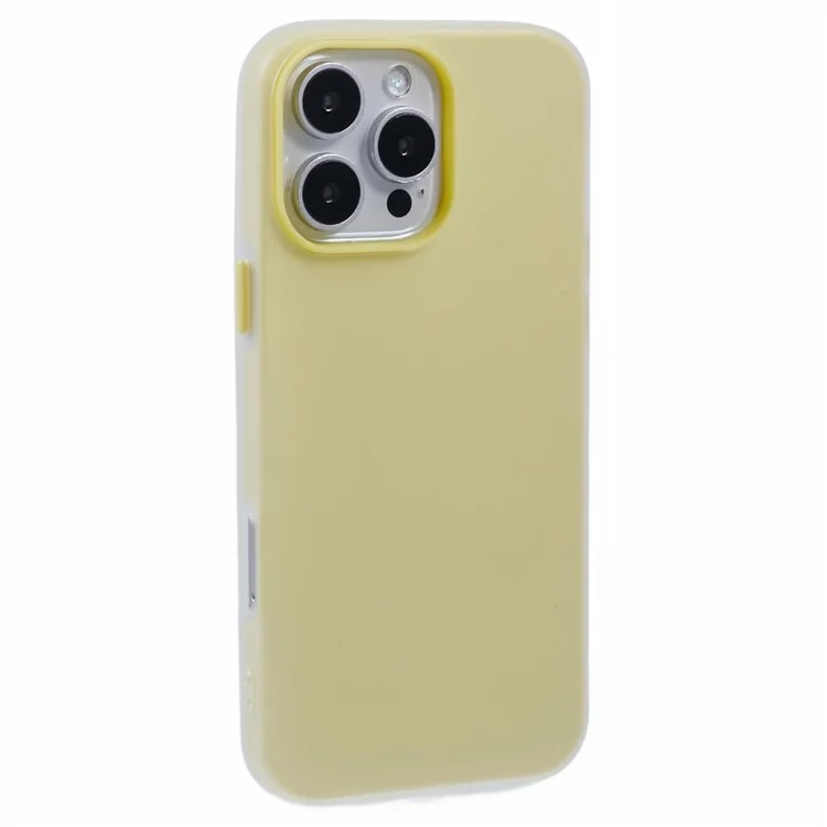 For iPhone 16 Pro Max Case Detachable TPU Shockproof Phone Cover - Yellow