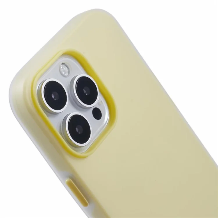 For iPhone 16 Pro Max Case Detachable TPU Shockproof Phone Cover - Yellow
