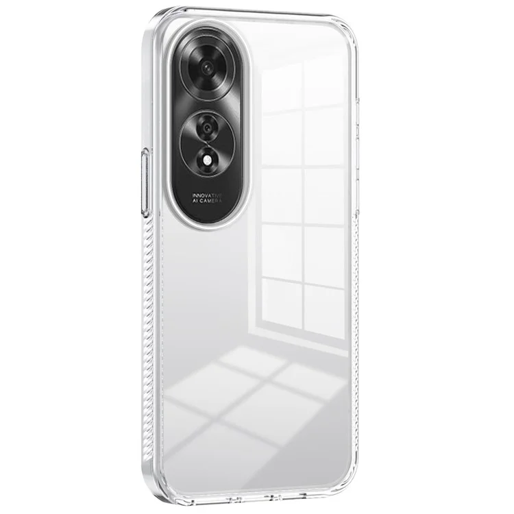 For Oppo A60 4G Clear Phone Case TPU+PC Anti-Slip Drop-Proof Back Cover - Transparent