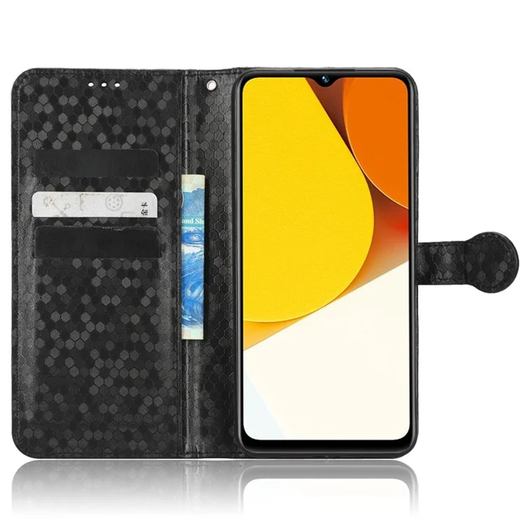 Shockpereprong Phone Case Для Vivo Y35 4g (2022), Подставка Для Выбросов Точечной Подставки с Флип -кошельком. - Черный