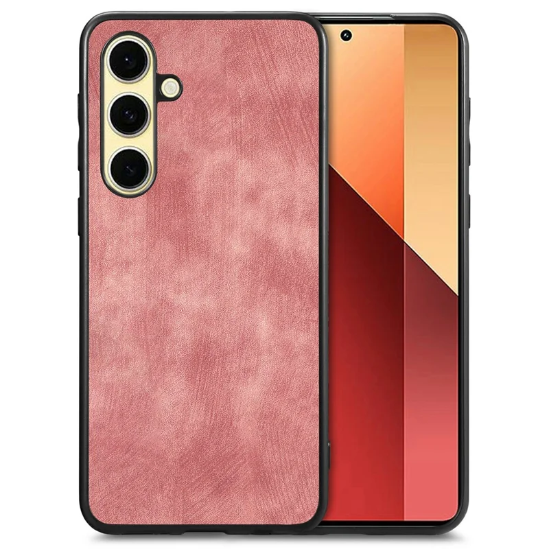 Funda para Samsung Galaxy S24 FE, de cuero retro y TPU, con protección antichoque - Rosa