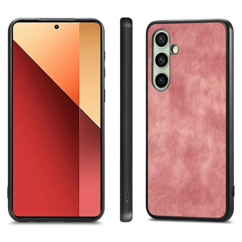 Funda para Samsung Galaxy S24 FE, de cuero retro y TPU, con protección antichoque - Rosa