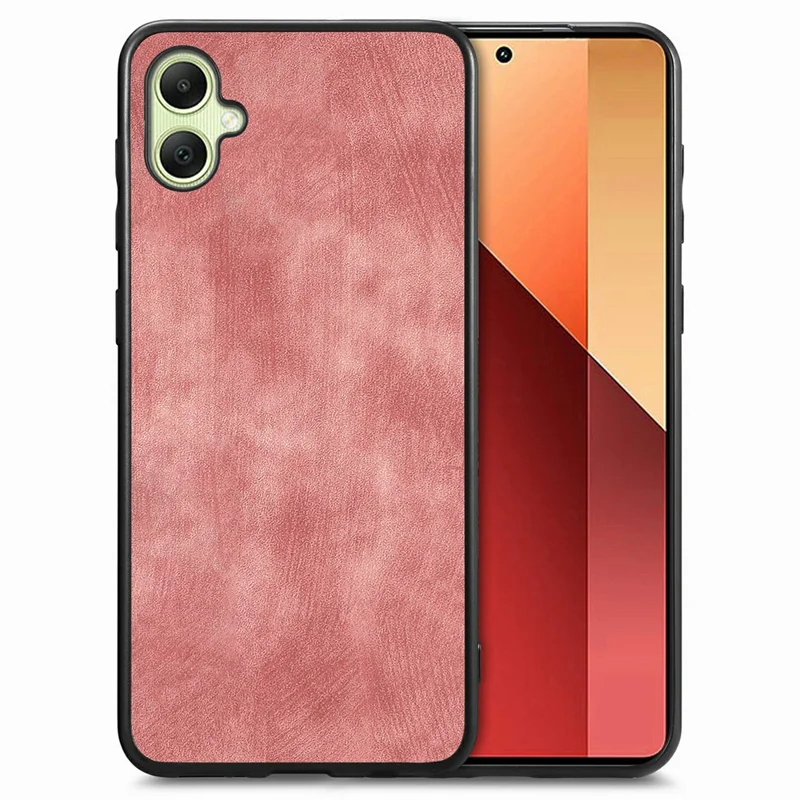 Futerał do Samsung Galaxy A06 4G, Retro Skóra + TPU, Odporny na Upadki, Ochronna Obudowa - Różowa