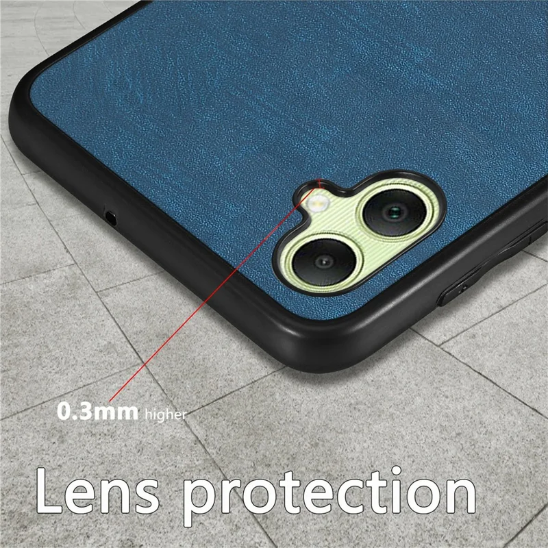 For Samsung Galaxy A06 4G Case Retro Leather + TPU Shockproof Protective Phone Cover - Brown