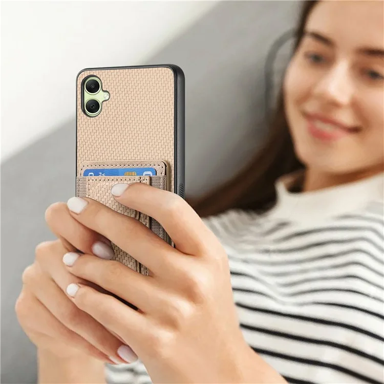 For Samsung Galaxy A06 4G Case Kickstand Card Holder Leather Back Cover - Blue