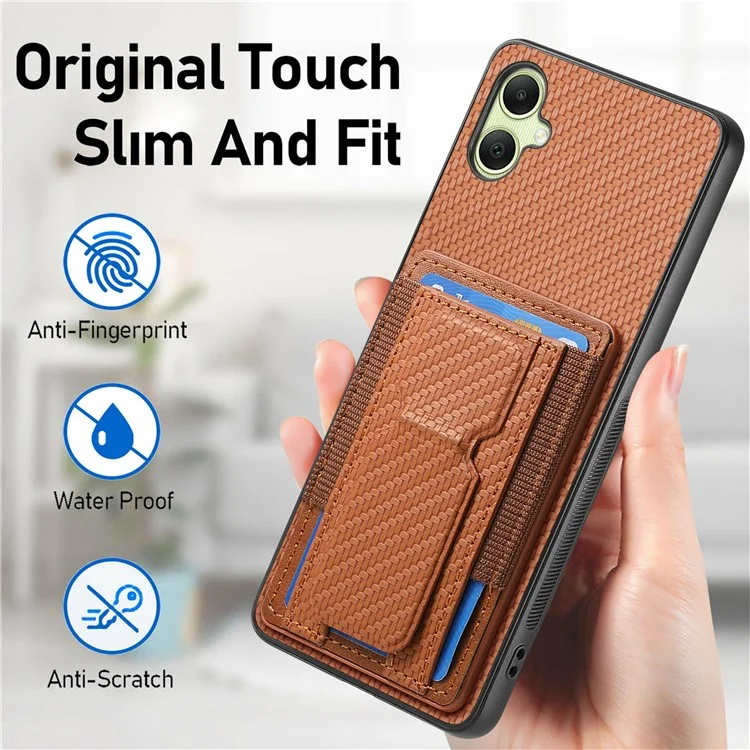 For Samsung Galaxy A06 4G Case Kickstand Card Holder Leather Back Cover - Blue
