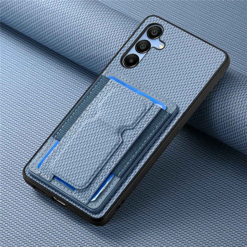 For Samsung Galaxy A16 4G / 5G Case Kickstand Card Holder Leather Back Cover - Blue