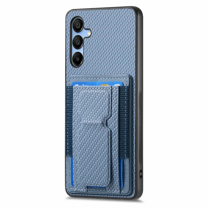 For Samsung Galaxy A16 4G / 5G Case Kickstand Card Holder Leather Back Cover - Blue