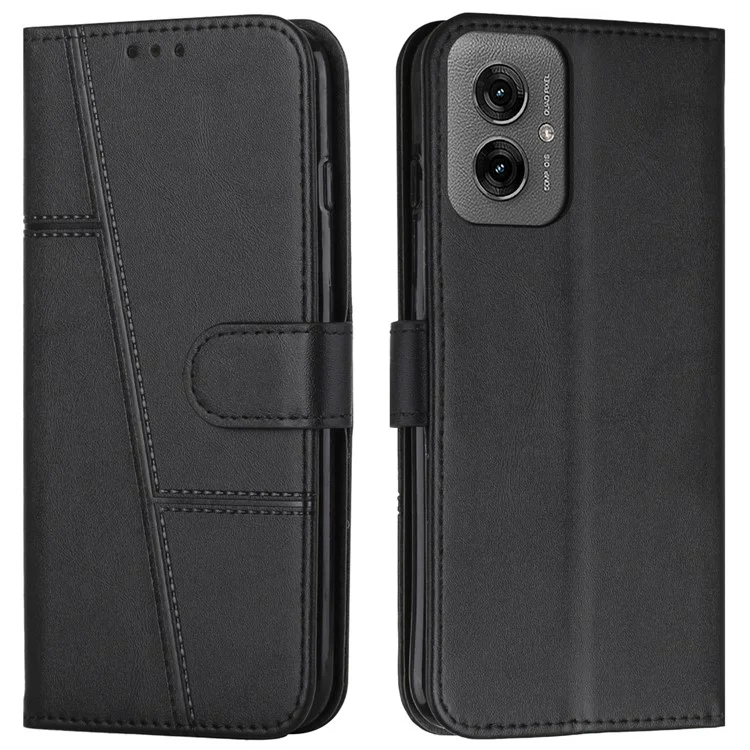 Pour Motorola Moto G55 5G Case Stand Flip Protective Leather Phone Cover - Jaune