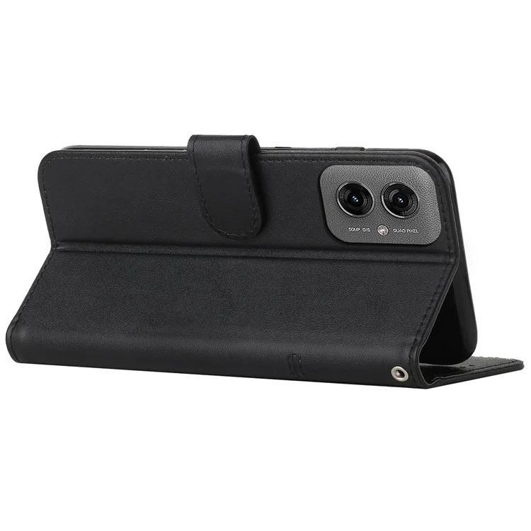 Pour Motorola Moto G55 5G Case Stand Flip Protective Leather Phone Cover - Jaune